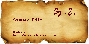 Szauer Edit névjegykártya